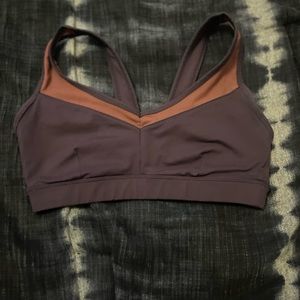 Purple mesh sport bra in a size small